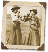 Antique Photo of Cowgirl Pals