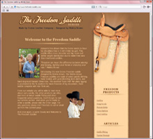 Freedom Saddle Website Design